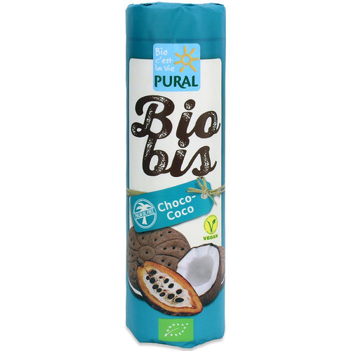 Ciastka markizy kakaowe z kremem kokosowym 300 g - Pural (EKO)