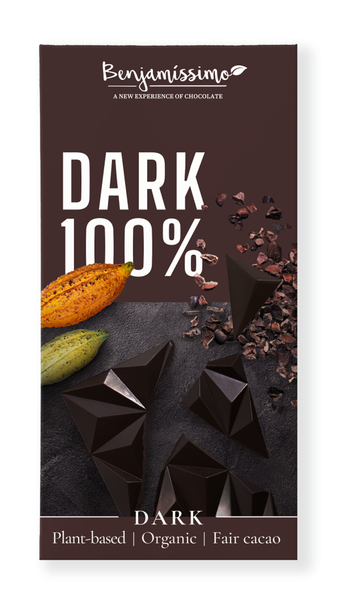 Czekolada wegańska gorzka 100 % bezglutenowa 60 g - Benjamissimo (EKO)