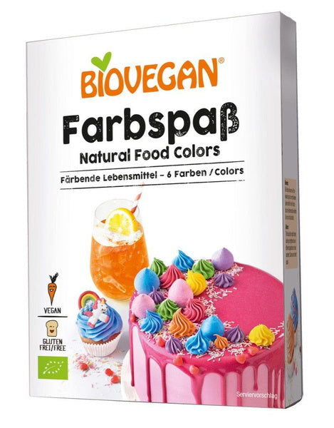 Barwniki spożywcze bezglutenowe 6 szt. 48 g - Biovegan (EKO)