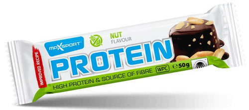 Baton proteinowy z orzeszkami ziemnymi w kakaowej polewie bezglutenowy 50 g - Maxsport