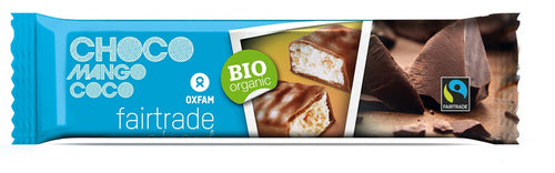 Baton z nadzieniem kokos mango w czekoladzie mlecznej fair trade 33 g - Oxfam (EKO)