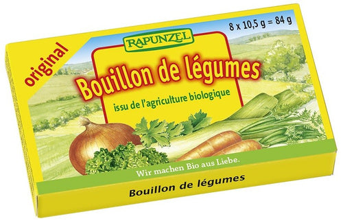 Bulion warzywny kostki rosołowe bez dodatku cukru 8 szt. 84 g - Rapunzel (EKO)
