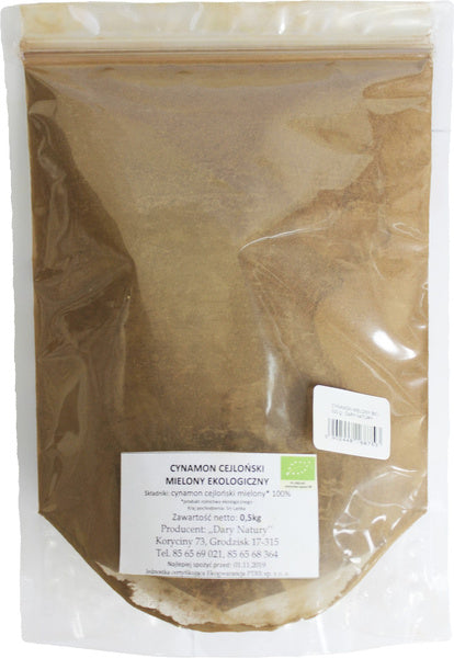 Cynamon cejloński mielony 500 g - Dary Natury (EKO)