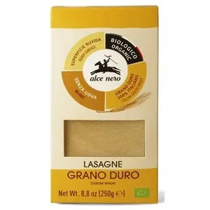 Makaron lasagne semolinowy 250 g - Alce Nero (EKO)