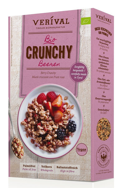 Musli crunchy z owocami leśnymi 375 g - Verival (EKO)