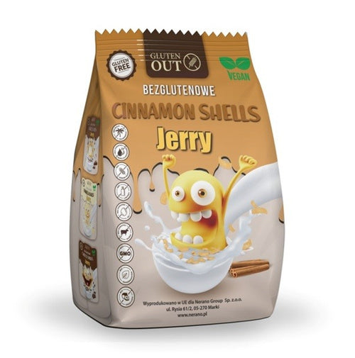 Muszelki zbożowe cynamonowe bezglutenowe 375 g - Jerry Gluten Out