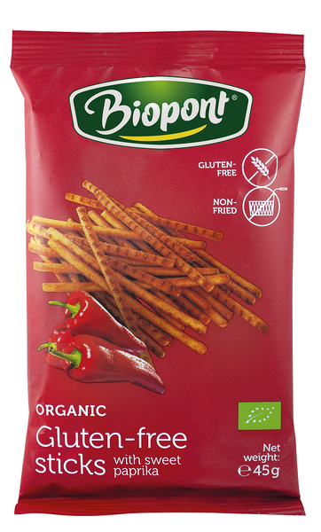 Paluszki paprykowe bezglutenowe 45 g - Biopont (EKO)