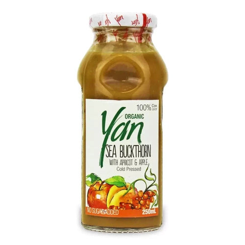 Sok z rokitnika z morelą i jabłkiem NFC 250 ml - Yan (EKO)