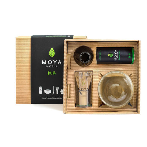 Zestaw ceremonialny do matchy ze szklaną czarką - Moya Matcha (EKO)